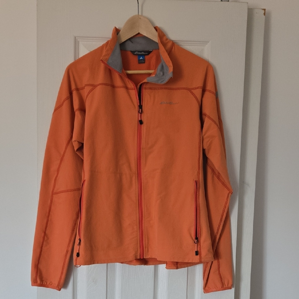 Eddie Bauer Orange Full-Zip Softshell Jacket